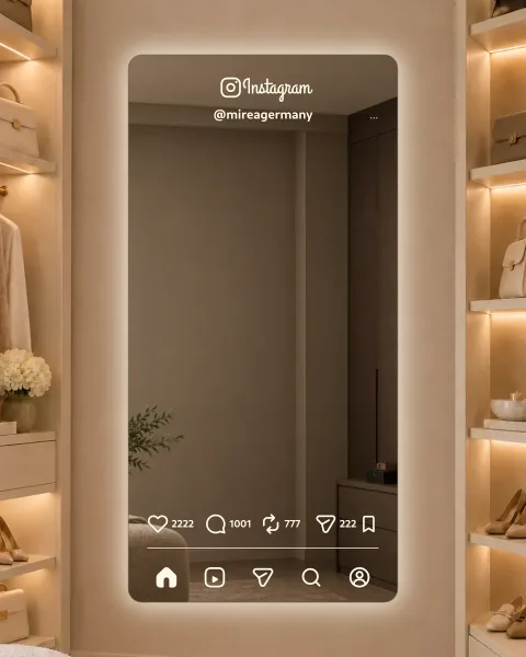 Aperçu de la personnalisation — Miroir personnalisé · Blanc naturel